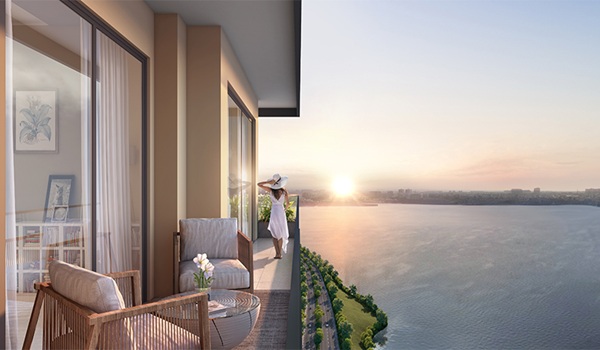 Prestige Evergreen Varthur Lake View from Balcony Prestige Evergreen Varthur Lake View from Balcony