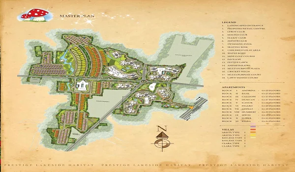 Prestige Lakeside Habitat apartments Master Plan