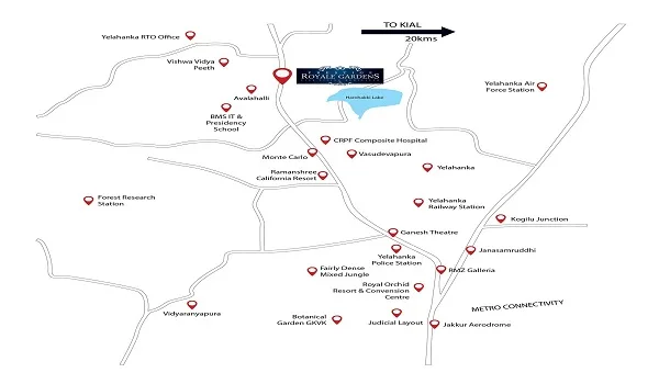 Prestige Royale Gardens Location Map